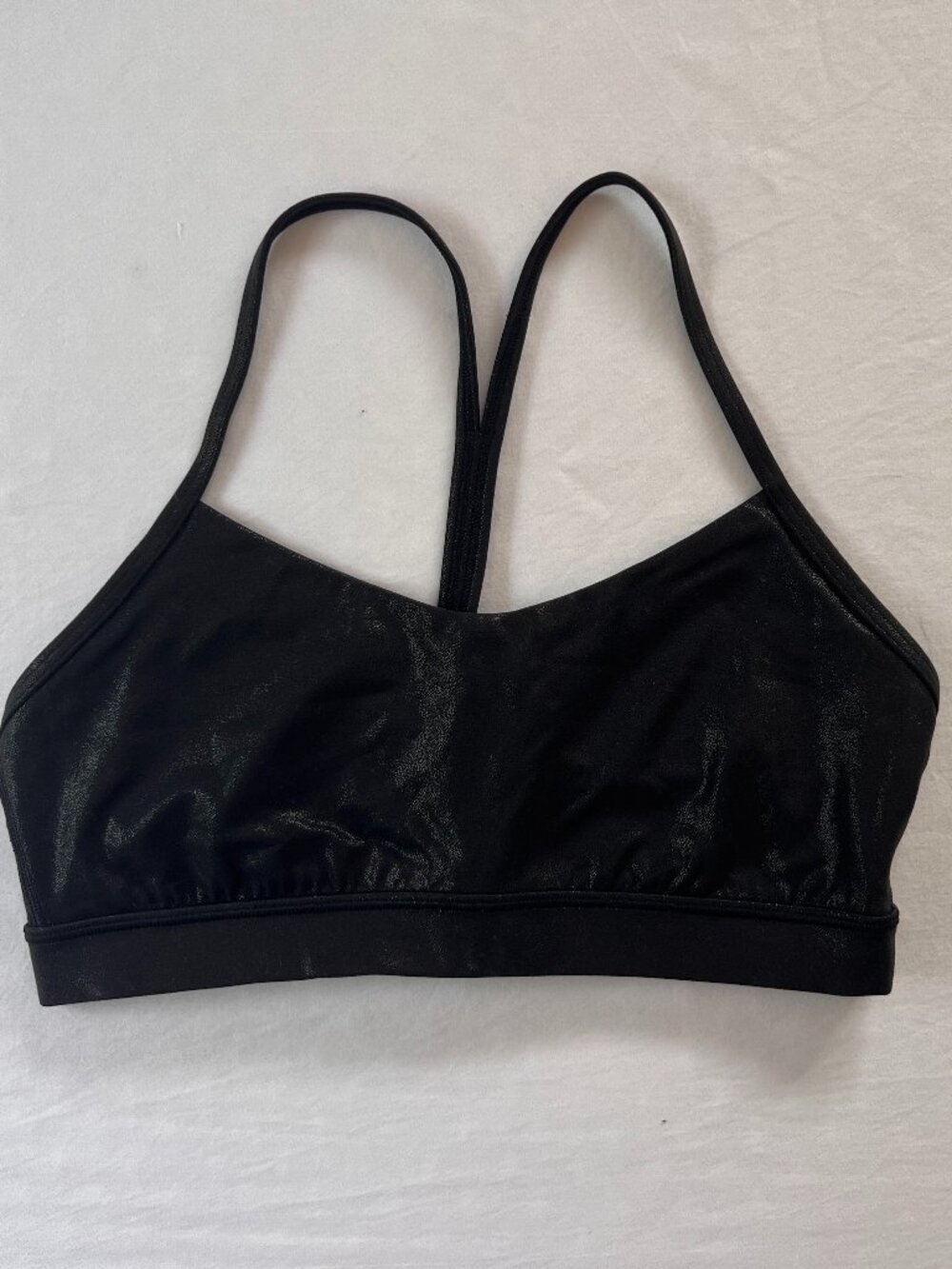 Lululemon Radiate Foil Print Flow Y Bra Nulu Shine - sz. 8 - EUC